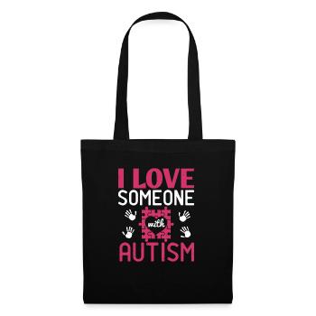 i love someone with autism - Tote Bag - black - Front