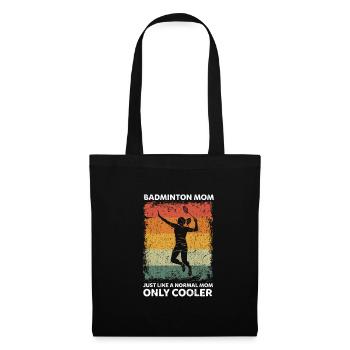 Retro Badminton Mom Like A Normal Mom Only Cooler - Tote Bag - black - Front