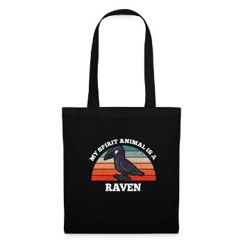 Retro Vintage My Spirit Animal Is A Raven - Tote Bag - black - Front