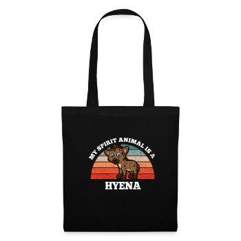 Drôle de hyène Safari Mon animal spirituel est une hyène - Sac en tissu - noir - Devant