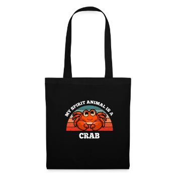 Crabe Homard Crabes Mon Animal Est Un Crabe - Sac en tissu - noir - Devant
