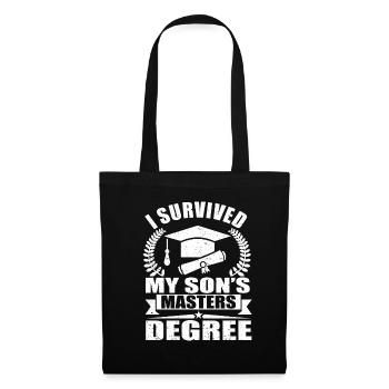 J’ai survécu au certificat de fin d’études de maîtrise de mon fils - Sac en tissu - noir - Devant