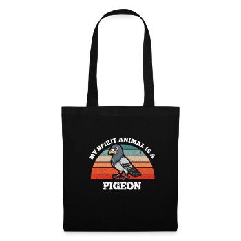 Colombophiles Oiseaux Mon Animal est un pigeon - Sac en tissu - noir - Devant