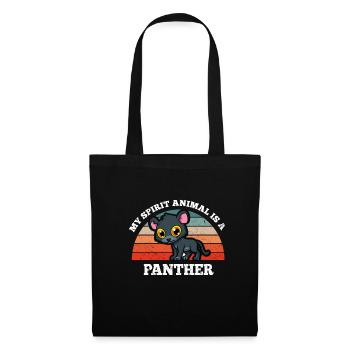 Big Cat Panter Mon animal spirituel est une panthère - Sac en tissu - noir - Devant