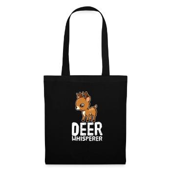 Cerf Chuchoteur Cerf Chuchoteur Chasse Chevreuil - Sac en tissu - noir - Devant