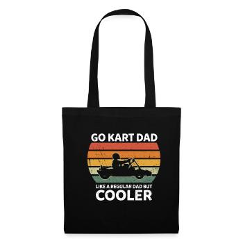 Rétro Go Kart Papa comme un papa ordinaire mais plus cool - Sac en tissu - noir - Devant