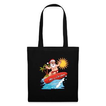 Merry Christmas Santa Surfing Vacation Hawaii - Tote Bag - black - Front