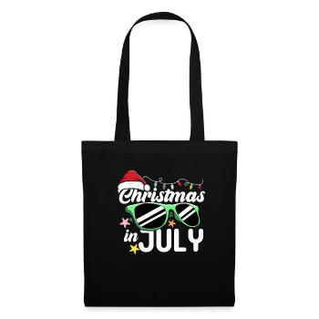 Noël Été Santa Beach Sun Holiday X-Mas - Sac en tissu - noir - Devant