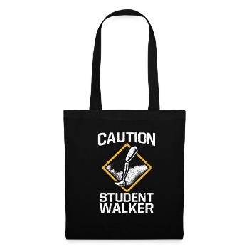 Caution Student Walker Amputation Leg Disability - Tote Bag - black - Front