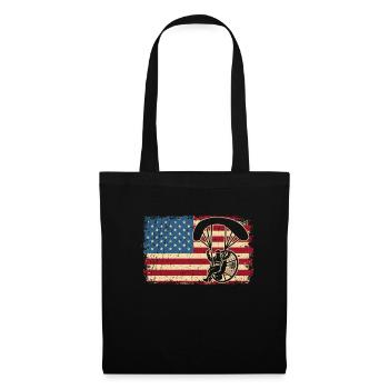 Parapente Parachutiste USA Flag Skydive - Sac en tissu - noir - Devant
