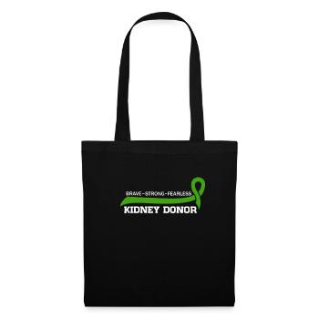 Proud Brave Kidney Donor Kidney Transplant Surgery - Tote Bag - black - Front