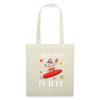 Noël Été Santa Surfer Surfboard - Sac en tissu - nature - Devant