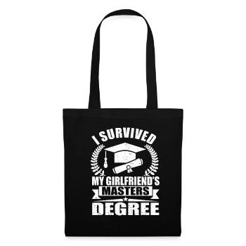 J’ai survécu au Master Abschluss de ma petite amie - Sac en tissu - noir - Devant