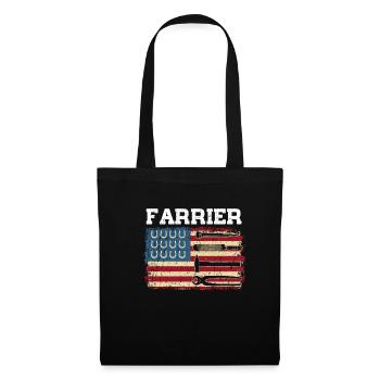 USA Patriotic America Artisan Forgeron - Sac en tissu - noir - Devant