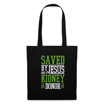 Organ Recipient Saved By Jesus And A Kidney Donor - Tote Bag - black - Front