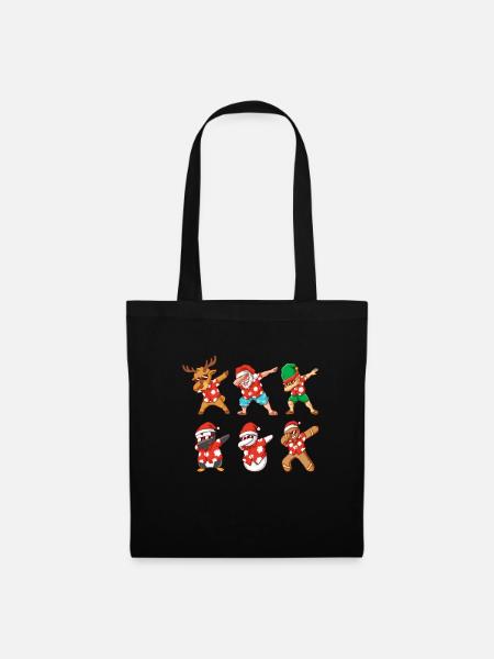 Dabbing Santa Elfen Rentier Weihnachten X-Mas - Stoffbeutel - Schwarz