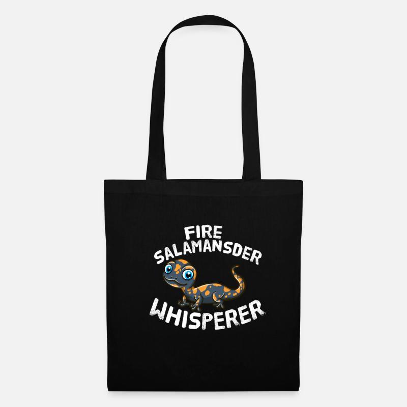 Fire Salamander Whisperer Feuersalamander Reptil - Stoffbeutel - Schwarz