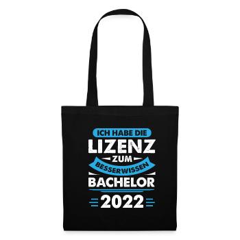 Ich Habe Die Lizenz Zum Besserwissen Abschluss Bac - Stoffbeutel - Schwarz - Vorne