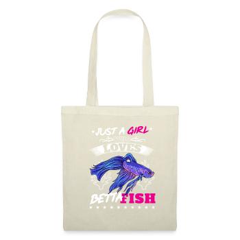 Just A Girl Who Loves Betta Fish Siamesischer Kamp - Stoffbeutel - Natur - Vorne
