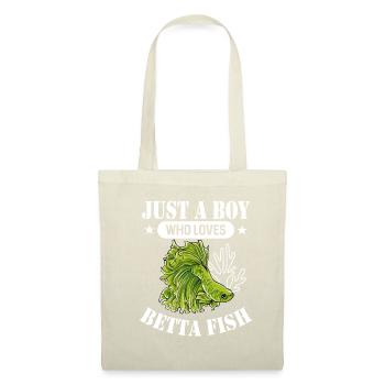 Just A Boy Who Loves Betta Fish Siamesischer Kampf - Stoffbeutel - Natur - Vorne