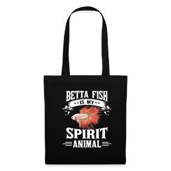 Betta Fish Is My Spirit Animal Siamesischer Kampff - Stoffbeutel - Schwarz - Vorne