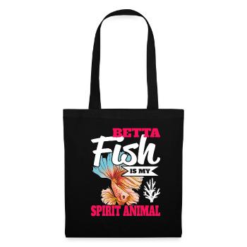 Betta Fish Is My Spirit Animal Siamesischer Kampff - Stoffbeutel - Schwarz - Vorne