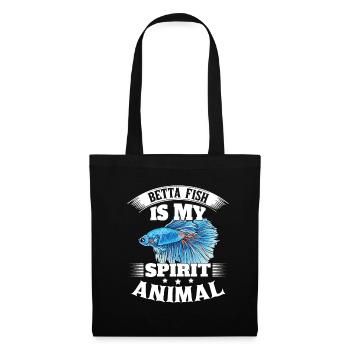 Betta Fish Is My Spirit Animal Siamesischer Kampff - Stoffbeutel - Schwarz - Vorne