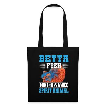 Betta Fish Is My Spirit Animal Siamesischer Kampff - Stoffbeutel - Schwarz - Vorne