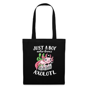 Just A Girl Who Loves Axolotls Jungen Süßes Axolot - Stoffbeutel - Schwarz - Vorne