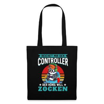 Reichet Mir Den Controller Ihr Narren Der König Wi - Stoffbeutel - Schwarz - Vorne