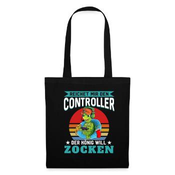 Reichet Mir Den Controller Ihr Narren Der König Wi - Stoffbeutel - Schwarz - Vorne