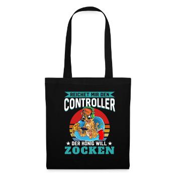 Reichet Mir Den Controller Ihr Narren Der König Wi - Stoffbeutel - Schwarz - Vorne