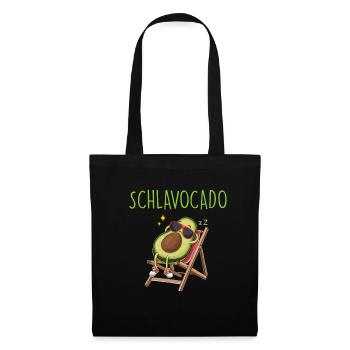 Schlavocado Avocado Schlafshirt Schlafanzug Schlaf - Stoffbeutel - Schwarz - Vorne