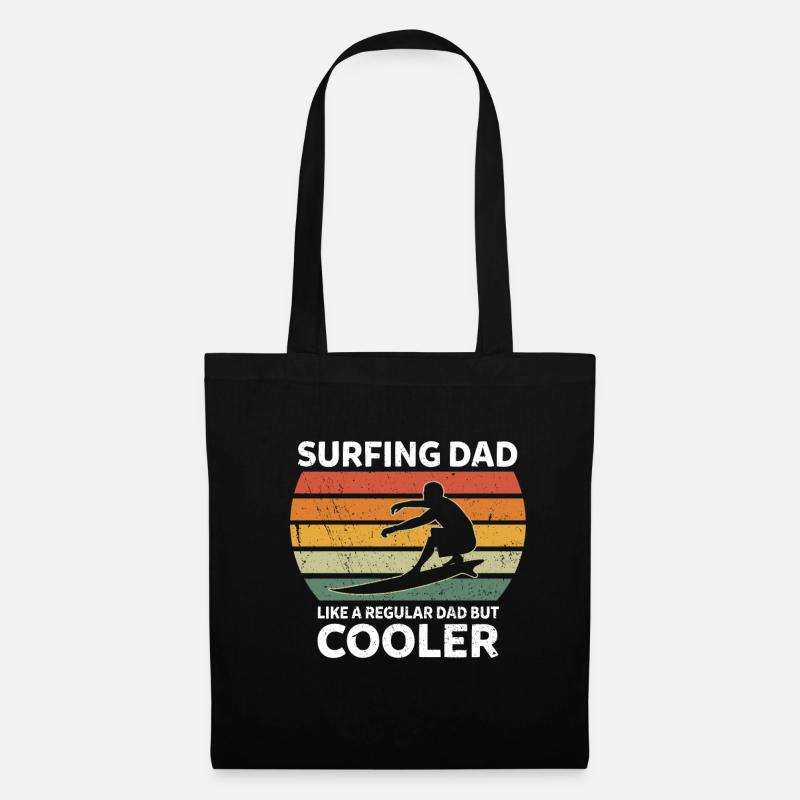 Surfen Dad Normaler Vater Nur Cooler Papa - Stoffbeutel - Schwarz