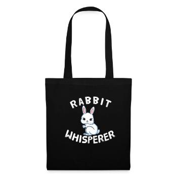Funny Rabbit Lover Rabbit Whisperer - Tote Bag - black - Front