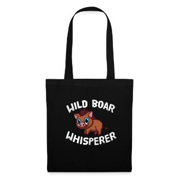 Funny Wild Boar Lover Wild Boar Whisperer - Tote Bag - black - Front