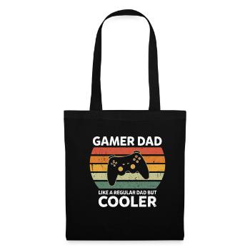 Gaming Dad Normaler Vater Nur Cooler Papa - Stoffbeutel - Schwarz - Vorne