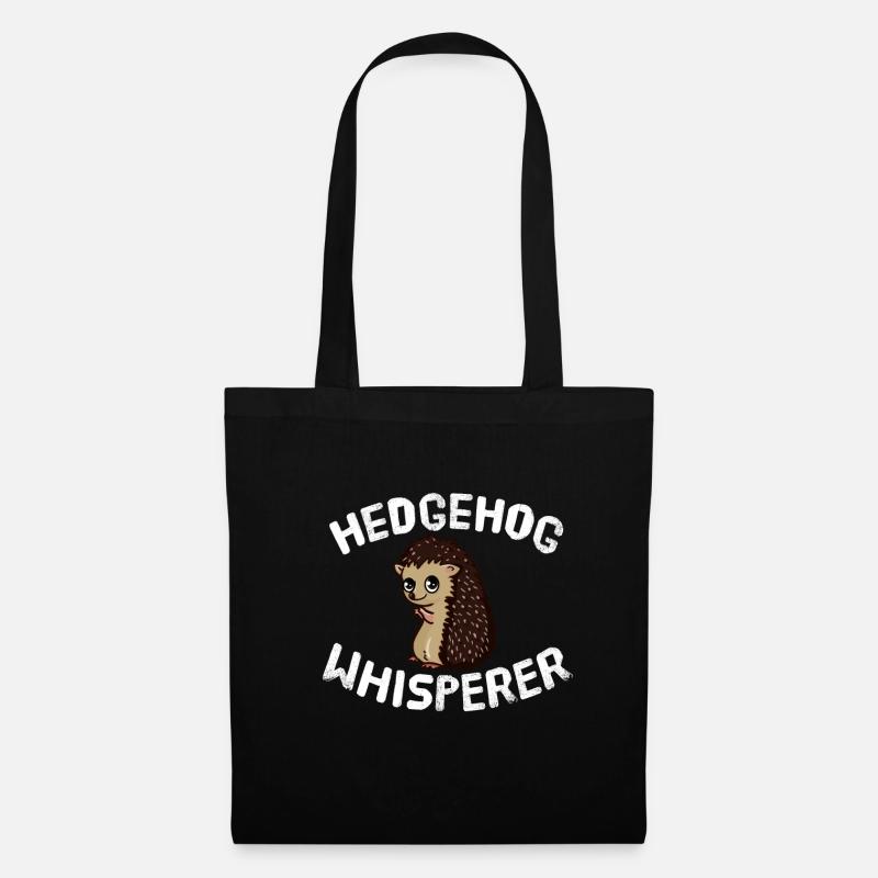 Funny Hedgehog Lover Hedgehog Whisperer - Tote Bag - black