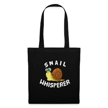 Funny Snail Lover Snail Whisperer - Tote Bag - black - Front