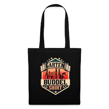 Garten Buddel Shirt Vintage Gartenarbeit Retro Gär - Stoffbeutel - Schwarz - Vorne
