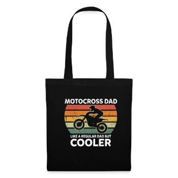 Retro Motocross Dad Like A Regular Dad But Cooler - Tote Bag - black - Front