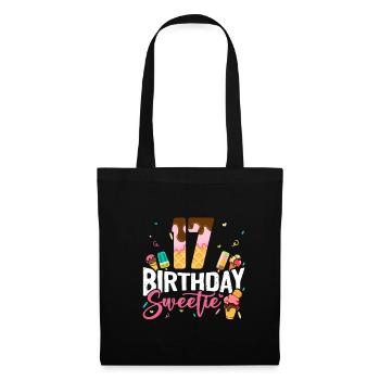 17. Geburtstag Happy Birthday Eiscrem Liebhaber - Stoffbeutel - Schwarz - Vorne