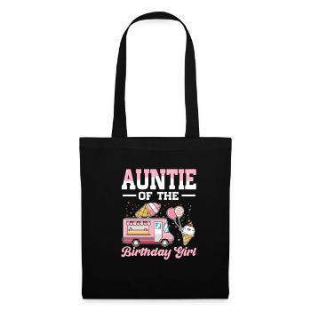 Tante Anniversaire Enfant Crème Glacée Camion Anniversaire - Sac en tissu - noir - Devant