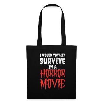 Les amateurs de films d’horreur Halloween Creepy - Sac en tissu - noir - Devant