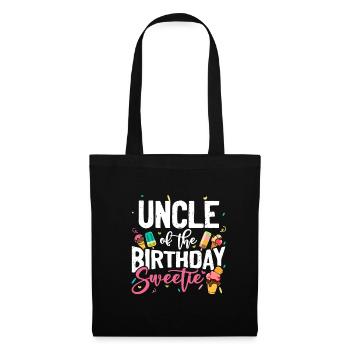 Crème glacée Oncle Fête d’anniversaire Neveu Nièce Crème glacée - Sac en tissu - noir - Devant