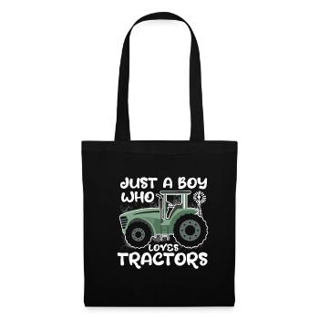 Just A Boy Who Loves Tractor Farm Tractor Lovers - Tote Bag - black - Front