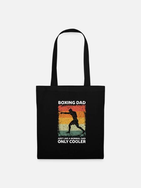 Boxing Daddy Drôle Père Dictons Fête des Pères - Sac en tissu - noir