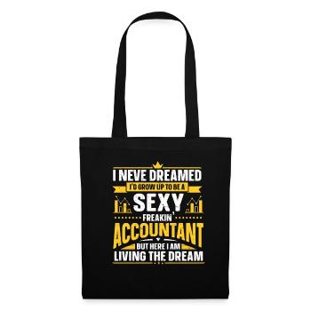 Drôles de comptables Dictons Impôts - Sac en tissu - noir - Devant