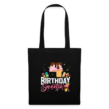 Crème glacée 4 ans B-Day Crème glacée 4e anniversaire - Sac en tissu - noir - Devant