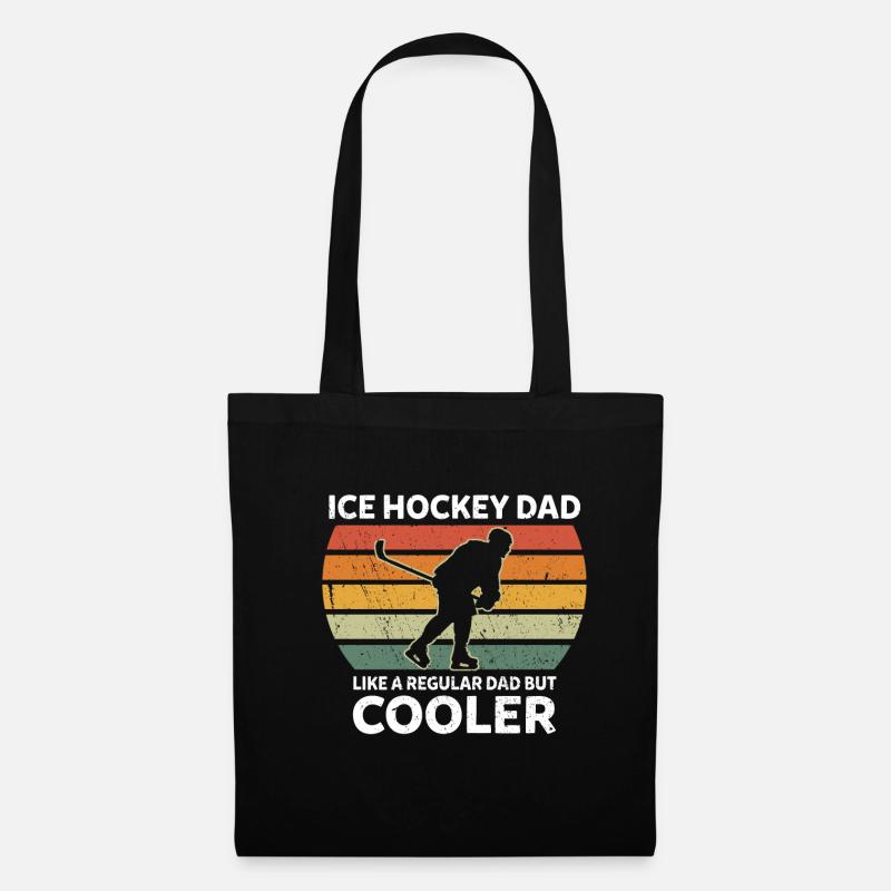 Eishockey Dad Normaler Vater Nur Cooler Papa - Stoffbeutel - Schwarz